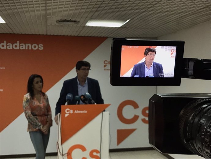 Marín, en rueda de prensa en Almería