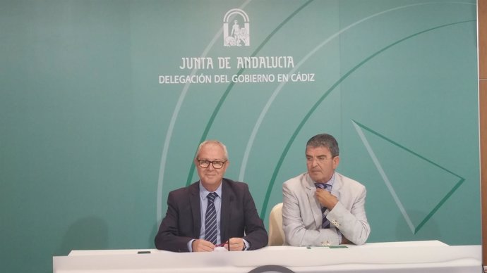 Los delegados de la Junta de Cádiz, Juan Luis Belizón y Manuel Herrera