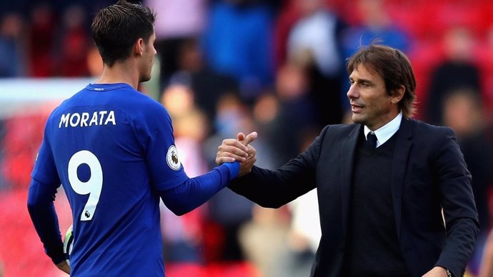 Morata y Conte (Chelsea)