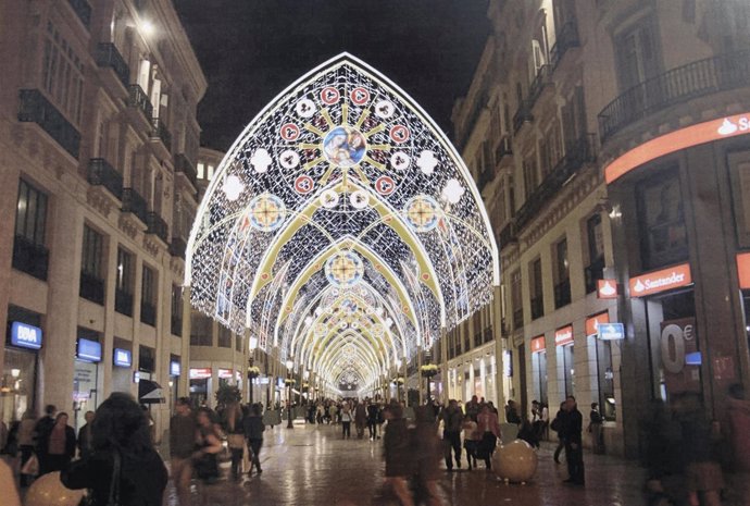 Iluminación málaga capital espectáculo luz y sonido navidad 2017