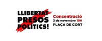 Concentración a favor de los "presos políticos" de Cataluña este viernes en la plaza de Cort