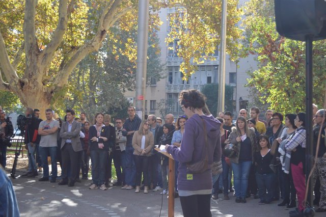 Concentración de estudiantes en Lleida