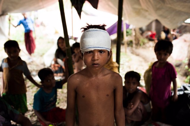 Niño Roingya refugiado 