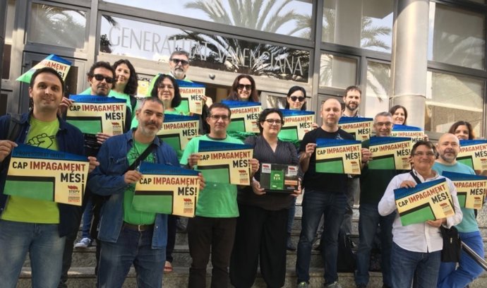 Concentración para reclamar el pago de nóminas