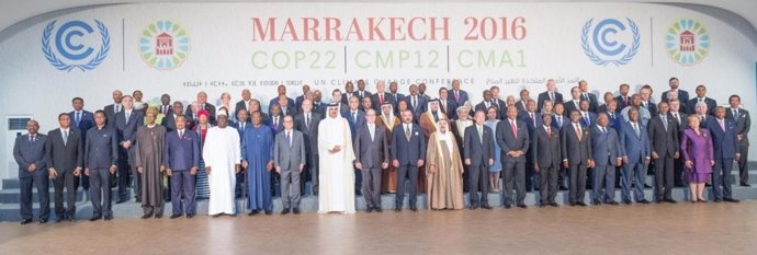 Representantes de los países asistentes a la COP22