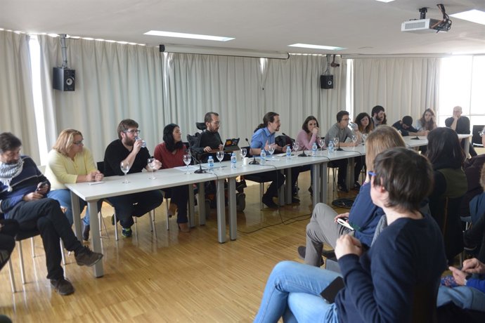 Pablo Iglesias presideix una reunió del Consell Ciutadà Estatal de Podem