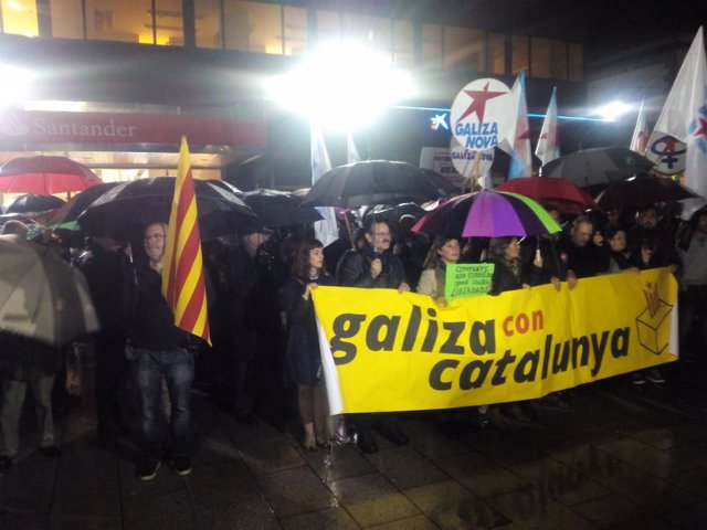 Movilización en apoyo a Cataluña en Vigo         
