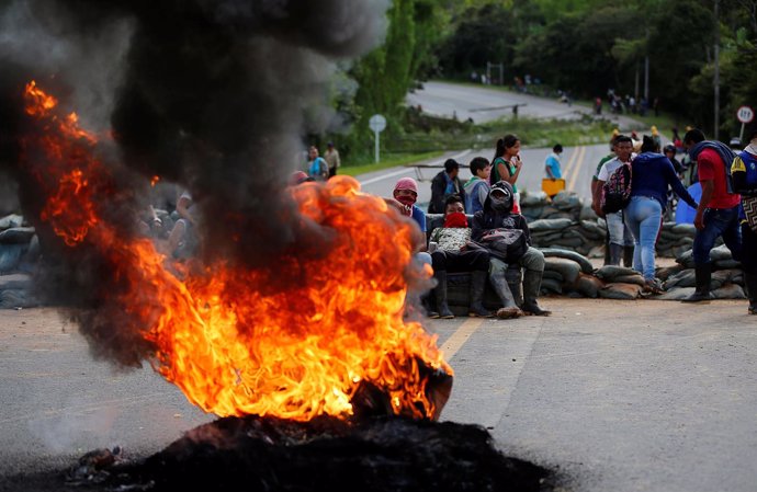 Protesta indígena en Colombia