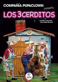 La Sala Trajano de Mérida ofrece este domingo la obra infantil 'Los tres cerditos' de la compañía 'Pupaclown'