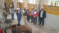 La presidenta Armengol y el conseller Marc Pons visitan las obras de rehabilitación del edificio de Ca n'Àngel (Menorca)