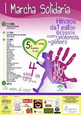 Cartel de la I Marcha Solidaria de Hinojos