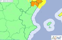 Las fuertes rachas de viento rozan los 100 km/h en el norte de Castellón