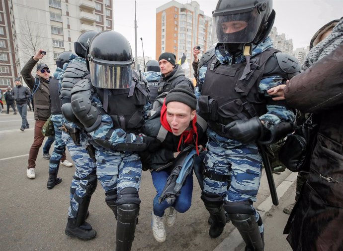 Detenciones en Moscú por el dia de la unidad nacional