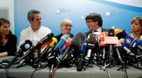 Puigdemont y los exconsellers prestan declaración tras entregarse a primera hora a la Policía belga
