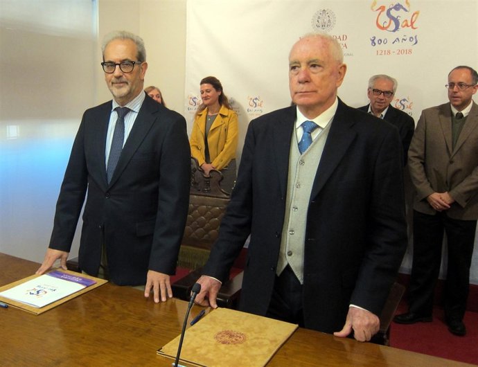   El Rector De La USAL  Y El Presidente  De RSME.                     