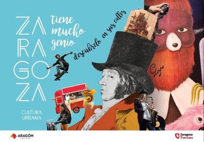 CArtel promocional de Zaragoza en la Feria de Turismo de Londres