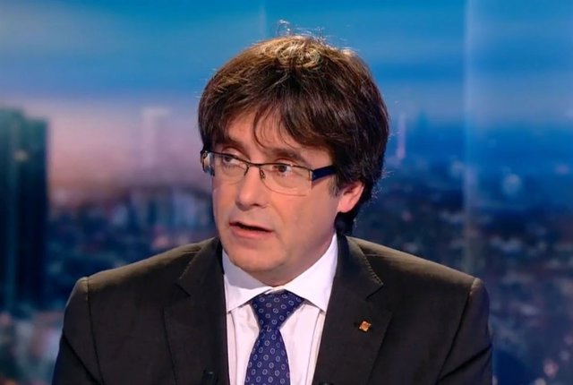 Puigdemont en la entrevista de la RTBF