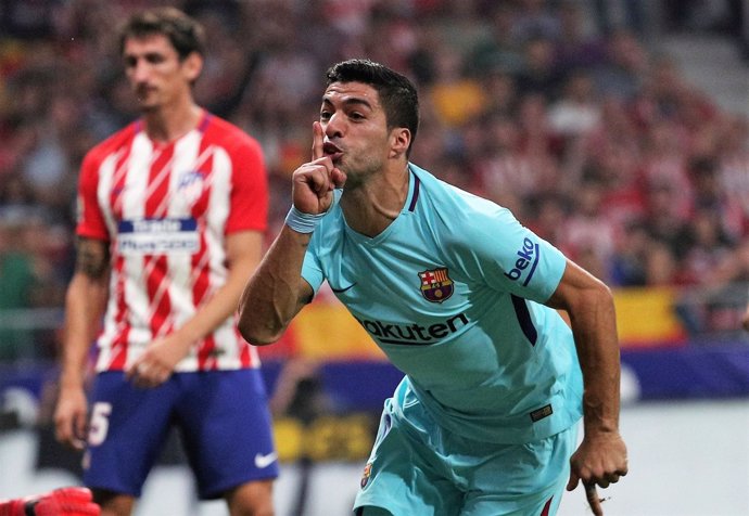 Luis Suárez marca en el Wanda Metropolitano