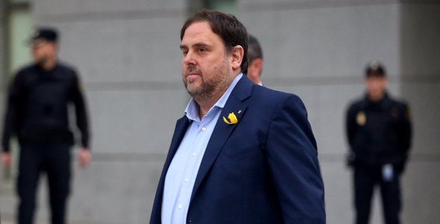 Junqueras llega a la Audiencia Nacional para declarar por rebelión