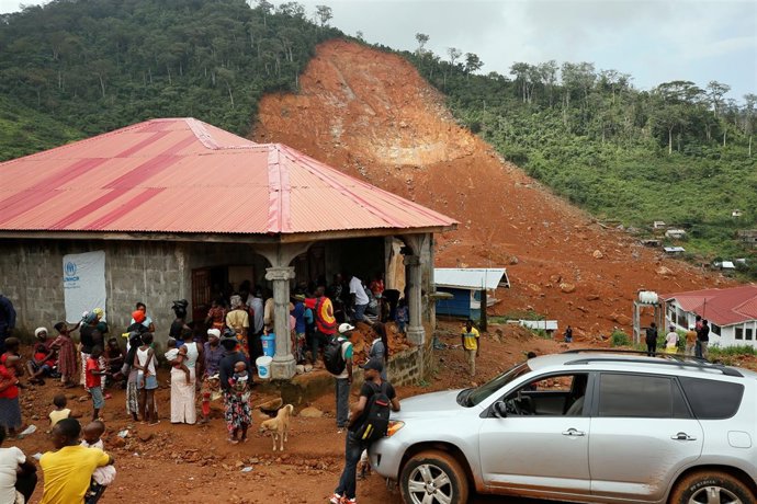 Víctimas del deslizamiento de tierra en Sierra Leona, el 14 de agosto 