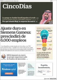 Las portadas de los periódicos económicos de hoy, martes 7 de noviembre