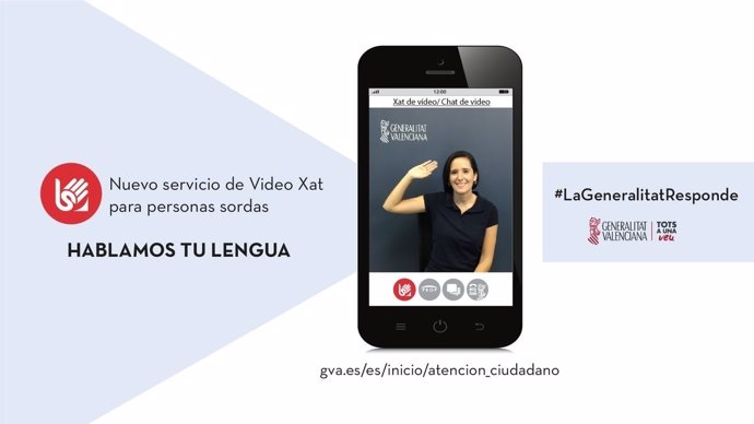 Servicio de Vídeo Xat del 012 para atender a personas sordas en lengua de signos