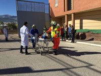 Simulacro de incendio en el centro de internamiento de menores infractores Las Lagunillas