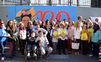 San Fernando (Cádiz) inaugura un mural contra la violencia de género a pesar de haber sido boicoteado por la noche