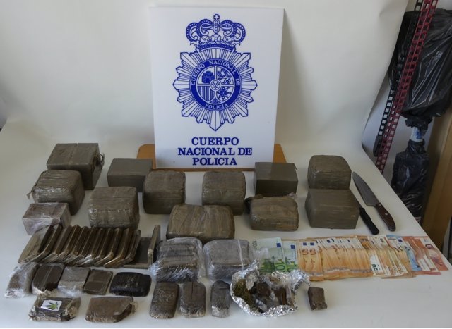 Droga intervenida en una operación en Cádiz