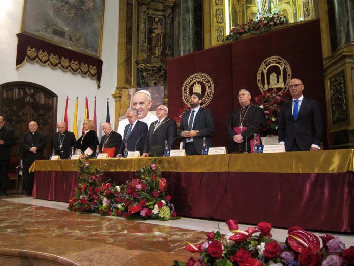 Imagen del solemne acto de apertura del curso académico de la UCAM