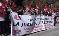 CCOO-A reclama "igualdad laboral" para los trabajadores de las empresas públicas Veiasa, Amaya y Agapa