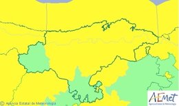 Mapa de avisos en Cantabria para este miércoles