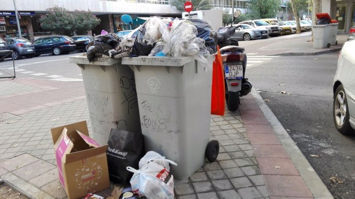 Huelga de recogida de basuras en Madrid