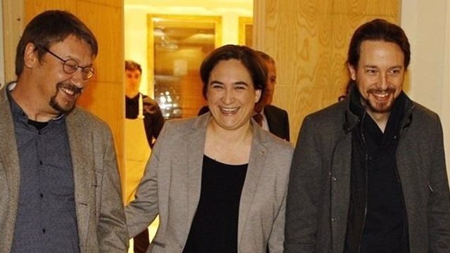 Pablo Iglesias, Xavier Domènech y Ada Colau