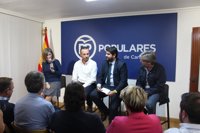 López Miras: "El PP de Cartagena está fuerte y preparado para coger las riendas del municipio"