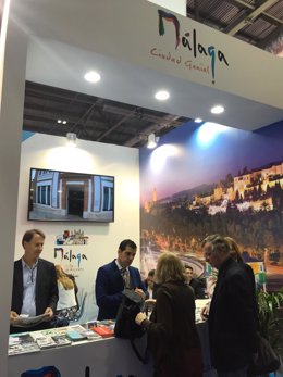 Estand Málaga capital WTM londres 2017 atención turismo profesionales 