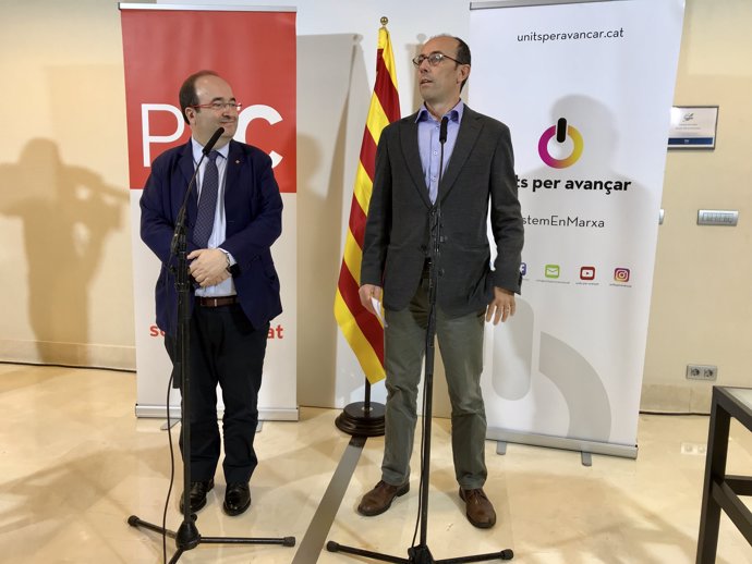 Miquel Iceta (PSC) i Oriol Molins (Units per Avançar)