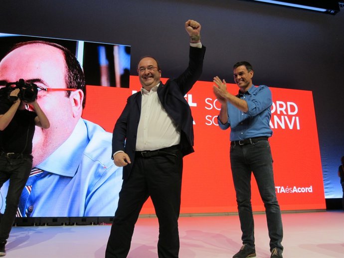 Miquel Iceta i Pedro Sánchez                        