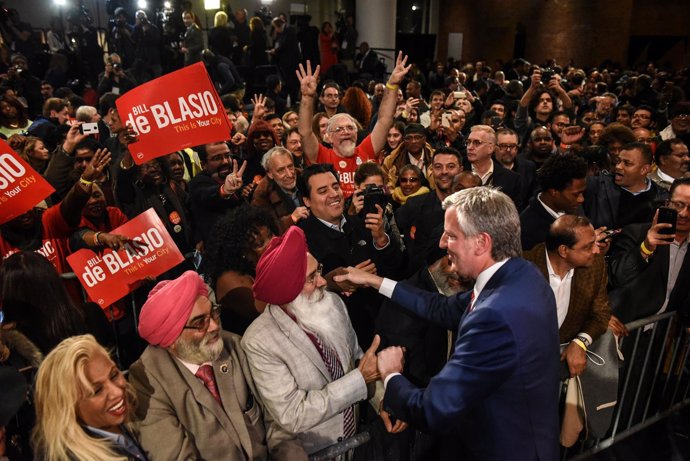 Bill de Blasio es reelegido como alcalde de Nueva York