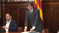 Puigdemont a los que cortaron el AVE: "Es un orgullo representar a un pueblo con tanta dignidad"