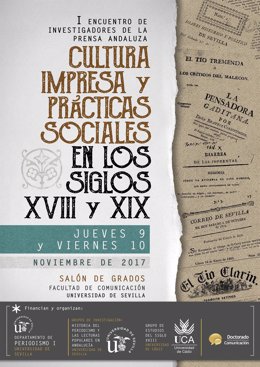 Cartel del I Encuentro de investigadores de la prensa andaluza