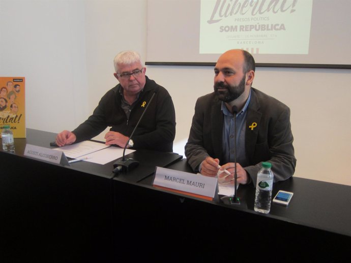 Agustí Alcoberro (ANC) y Marcel Mauri (Òmnium)