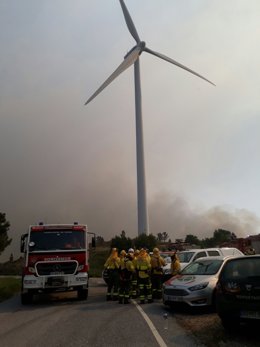 Operativos en el incendio de Góis