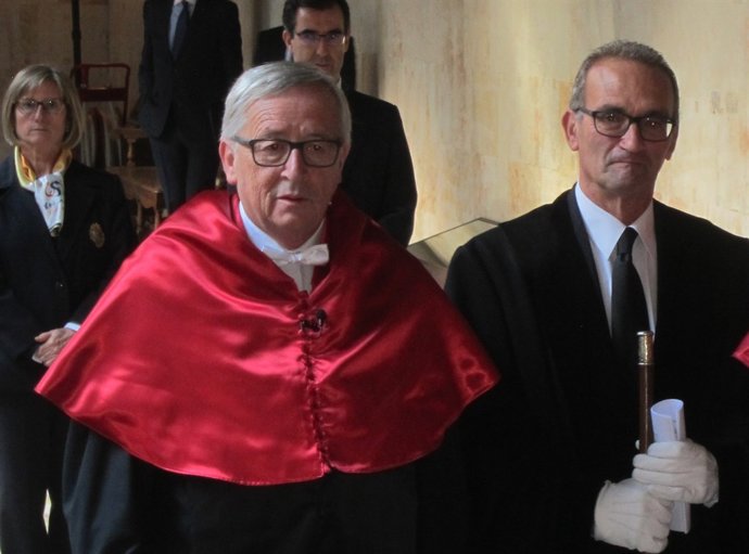  Salamanca: Juncker En Arribar Al Paranimf De la USAL                      