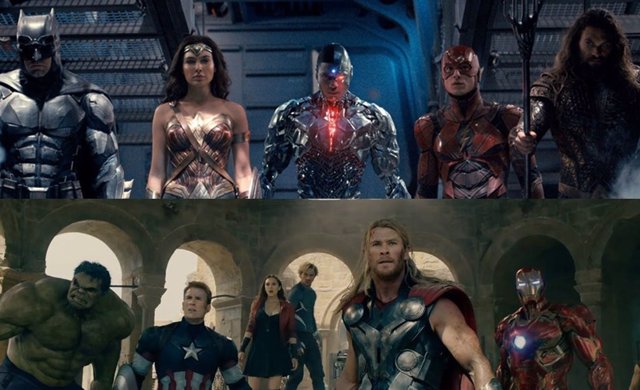 Liga de la Justicia de DC Comics y Vengadores de Marvel