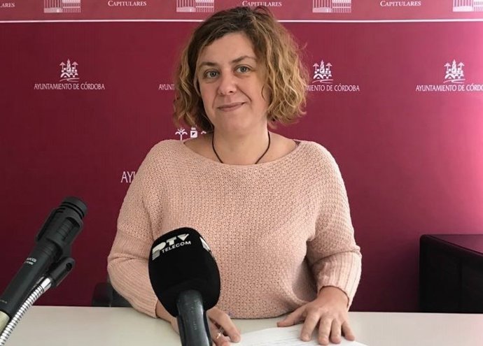 Alba Doblas en la rueda de prensa