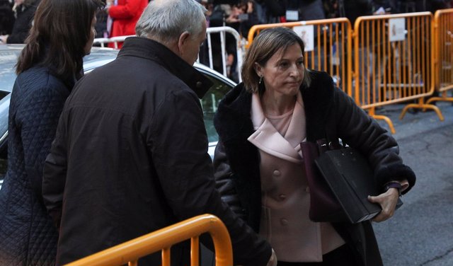 Carme Forcadell a su llegada al Tribunal Supremo