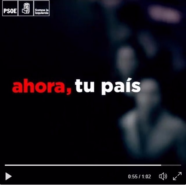 Imagen del vídeo en el que el PSOE estrena lema: "Ahora tu país"