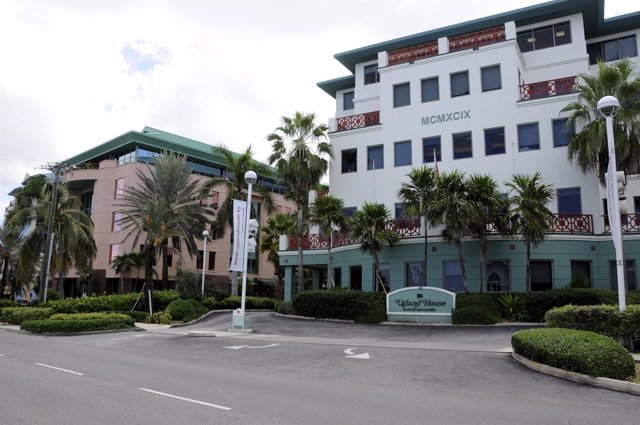Ugland House (R), which houses the office of the Cayman Islands' largest law fir