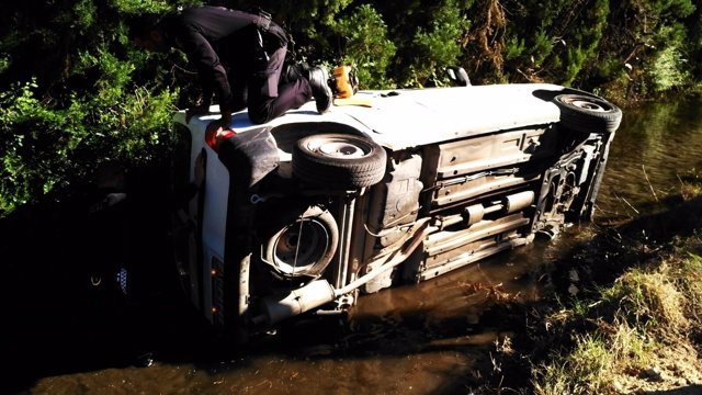 Coche accidentado en Gandia 